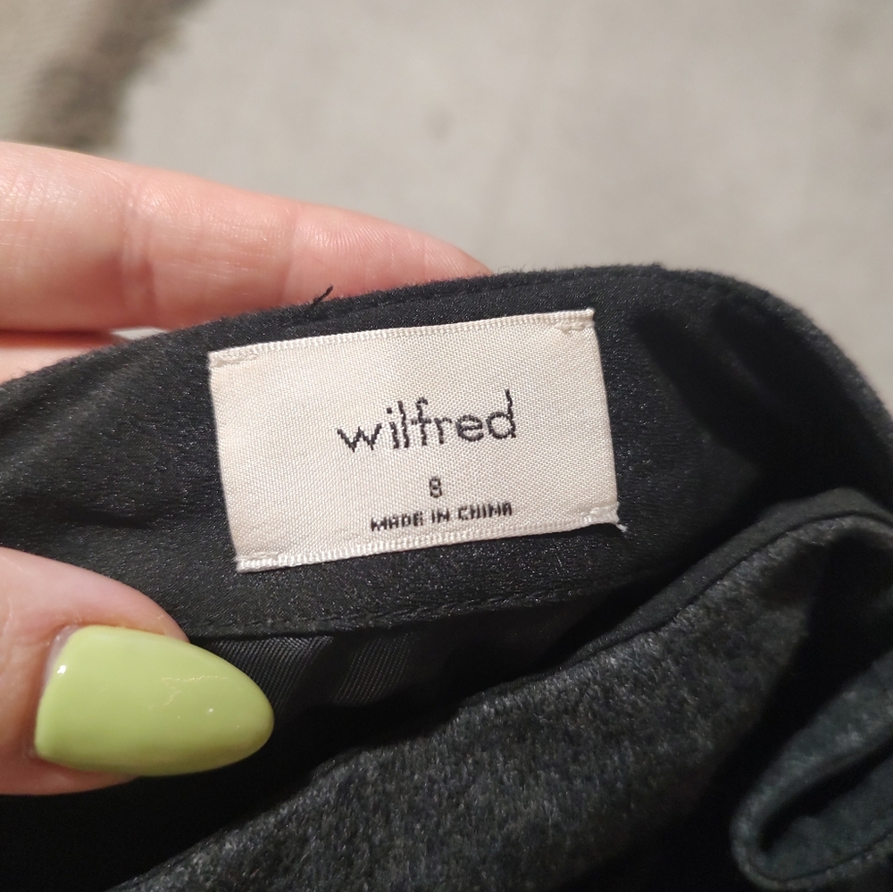 Wilfred grey wool Dorine front wrap mini skirt - Picture 6 of 8